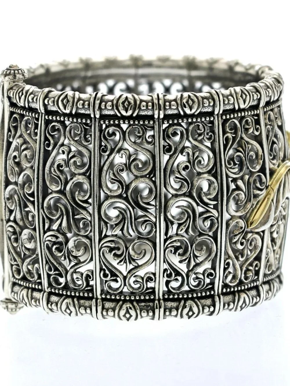 Konstantino Women's Metallic Paradise Sterling & 18K Gold Wide Bracelet